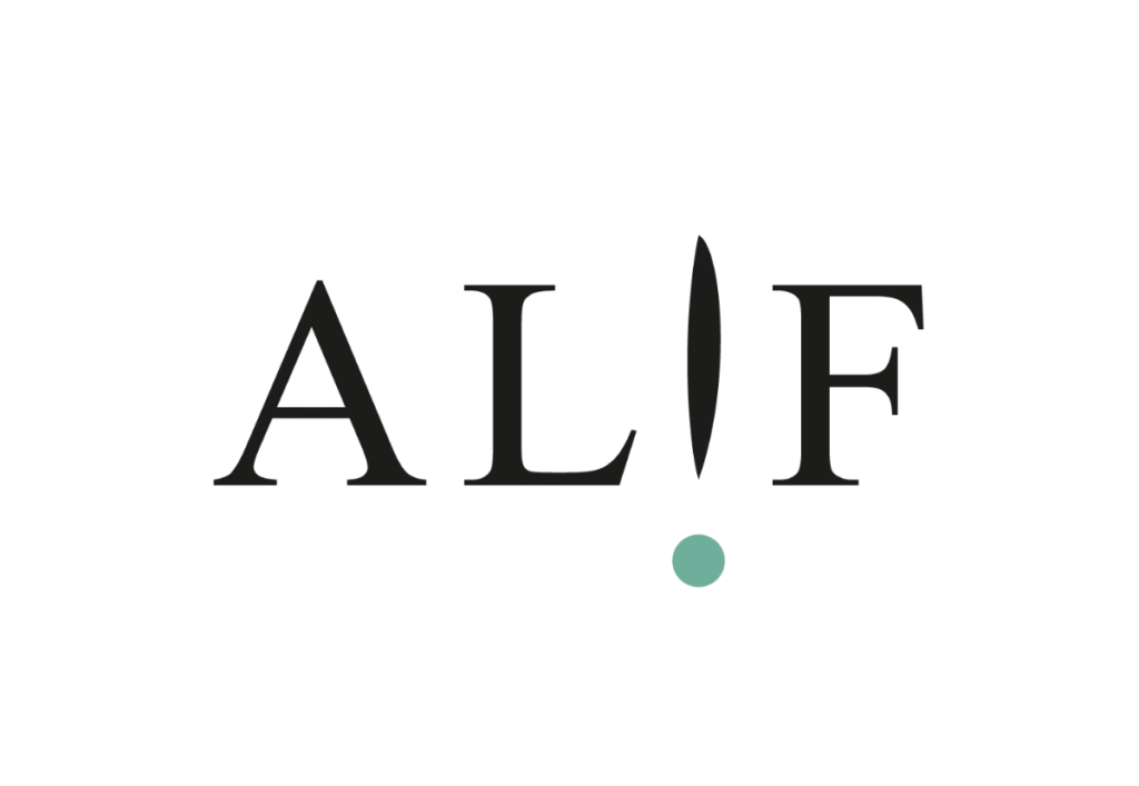 Alif Narrative Intelligence logo.