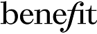 Benefit logo in lowercase serif font.